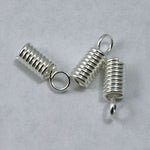 8mm Silver Coil Spring Cord End #MBB216-General Bead