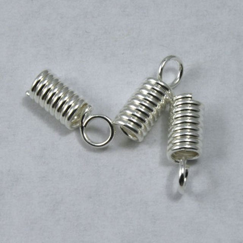 8mm Silver Coil Spring Cord End #MBB216-General Bead