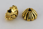 8mm Antique Gold Fluted Bead Cap #MCA062-General Bead