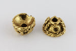 7mm Antique Gold Bead Cap #MCA064-General Bead