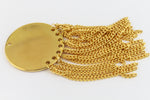 23mm x 60mm Gold Disc Tassel Pendant #MFA207-General Bead