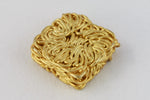 7mm Matte Gold Wire Wrapped Cabochon #MFA289-General Bead