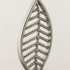 27mm Matte Silver Pewter Leaf Pendant #MFB188-General Bead