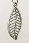 27mm Matte Silver Pewter Leaf Pendant #MFB188-General Bead