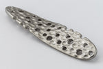 35mm Matte Silver Textured Oval Connector #MFB183-General Bead
