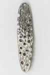 35mm Matte Silver Textured Oval Connector #MFB183-General Bead