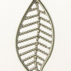 27mm Matte Silver Pewter Leaf Pendant #MFB188-General Bead