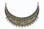 70mm Antique Brass Ornate Collar Pendant with 17 Loops #MFD153-General Bead