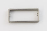 17mm x 8mm Matte Silver Rectangle Bead Frame #MFB205-General Bead