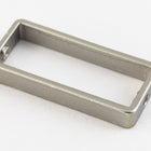 17mm x 8mm Matte Silver Rectangle Bead Frame #MFB205-General Bead