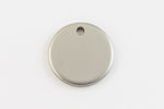 12mm Matte Silver Coin Drop #MFB206-General Bead