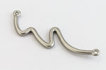 31mm Matte Silver Squiggle Connector #MFB210-General Bead