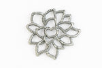 25mm Matte Silver Open Flower Connector #MFB226-General Bead