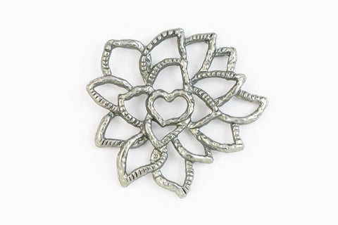 25mm Matte Silver Open Flower Connector #MFB226-General Bead