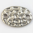 17mm x 12mm Matte Silver Textured Oval Connector #MFB235-General Bead