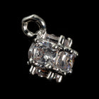 8.5mm x 6mm Silver Cubic Zirconia Pendant #MFB277