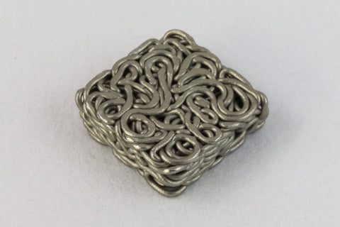 7mm Matte Silver Wire Wrapped Cabochon #MFB289-General Bead