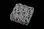 7mm Matte Silver Wire Wrapped Cabochon #MFB289-General Bead