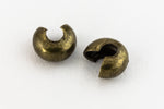 3mm Antique Brass Crimp Cover #MFD036-General Bead