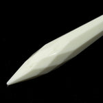 65mm White Faceted Drop (2 Pcs) #1465-General Bead