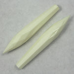 65mm White Faceted Drop (2 Pcs) #1465-General Bead