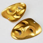 25mm Brass Tragedy Mask Charm (2 Pcs) #2376-General Bead