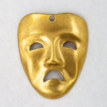 25mm Brass Tragedy Mask Charm (2 Pcs) #2376-General Bead