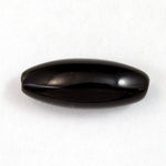 15mm Black Long Oval Bead (10 Pcs) #2588-General Bead