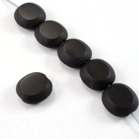 10mm Black Table Cut Oval Bead-General Bead