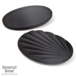 30mm x 40mm Black Art Deco Sunrise Cabochon #3506-General Bead