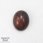 8mm x 10mm Coffee Brown Oval Glass Cabochon (6 Pcs) #3608-General Bead