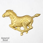 75mm Raw Brass Running Zebra (2 Pcs) #3750-General Bead