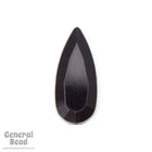 8mm x 18mm Black Faceted Teardrop-General Bead