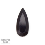 8mm x 18mm Black Faceted Teardrop-General Bead
