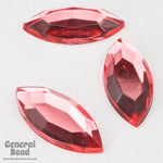 8mm x 18mm Rose Navette (4 Pcs) #3882-General Bead
