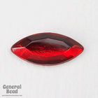 7mmx 15mm Ruby Navette (4 Pcs) #3887-General Bead