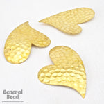 45mm Hammered Brass Heart (4 Pcs) #4098-General Bead