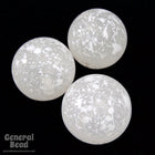 18mm White/ Matte Crystal Splatter Bead-General Bead