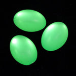 8mm x 10mm Frosted Lime Green Oval (2 Pcs) #UP745-General Bead