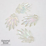 25mm Crystal AB Lucite Deco Fan-General Bead