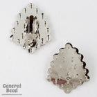 35mm Silver Tone Shield Beadable Ear Clip-General Bead