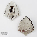 35mm Silver Tone Shield Beadable Ear Clip-General Bead