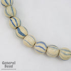 14mm Cream and Blue Clay Bead-General Bead