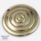 20mm Antique Silver Circle with Concentric Pattern (4 Pcs) #5504-General Bead