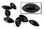 5mm x 11mm Black Domed Navette Vintage Sequin (100 Pcs) #6598-General Bead