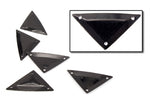 13mm x 25mm Three Hole Black Triangle Sequin (50 Pcs) #6615-General Bead