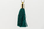 27mm- 30mm Gold and Emerald Tassel #TAC007-General Bead