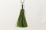 27mm- 30mm Silver and Olive Tassel #TAD012-General Bead