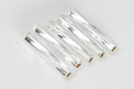 Size 4 Silver Lined Crystal Miyuki Twist Bugle (12 Gm, 125 Gm, 250 Gm) #TBB032-General Bead