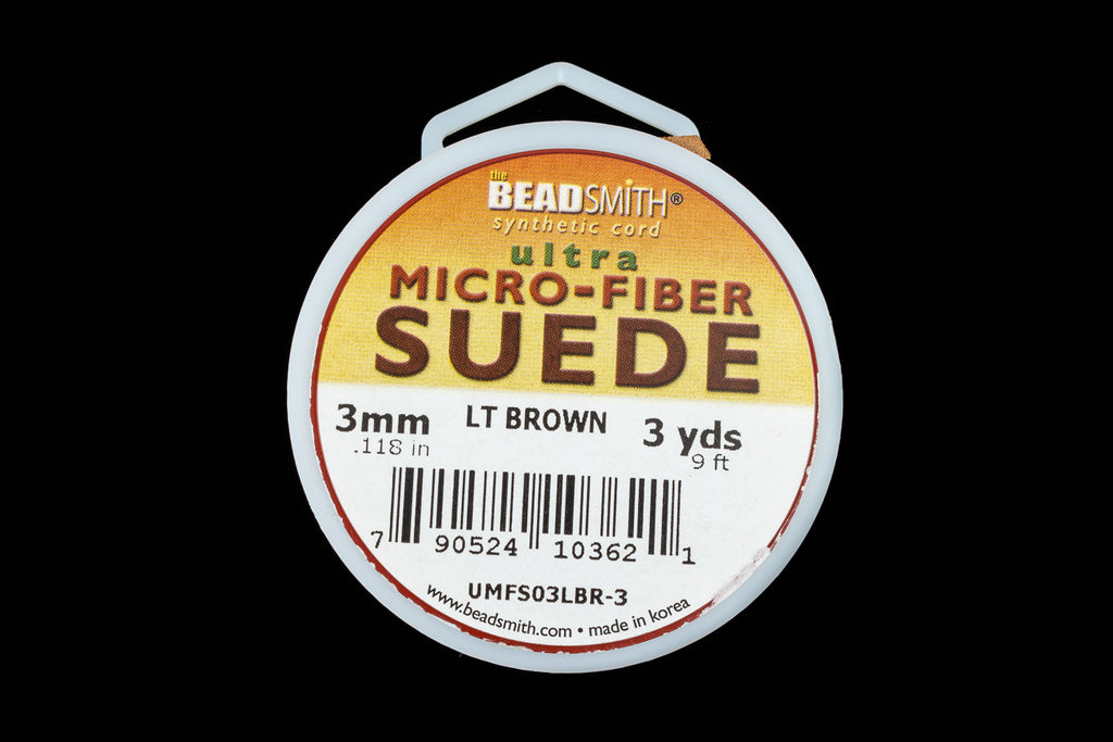 Ultra Micro Fiber Suede Cord Black 3mm (Priced Per Yard)